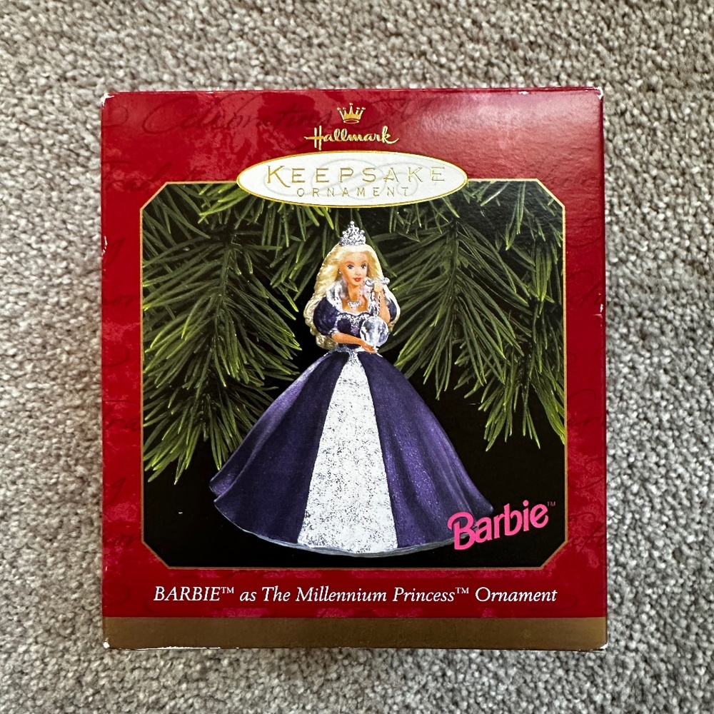 EUC Hallmark 1999 Barbie as The Millennium Princess Ornament